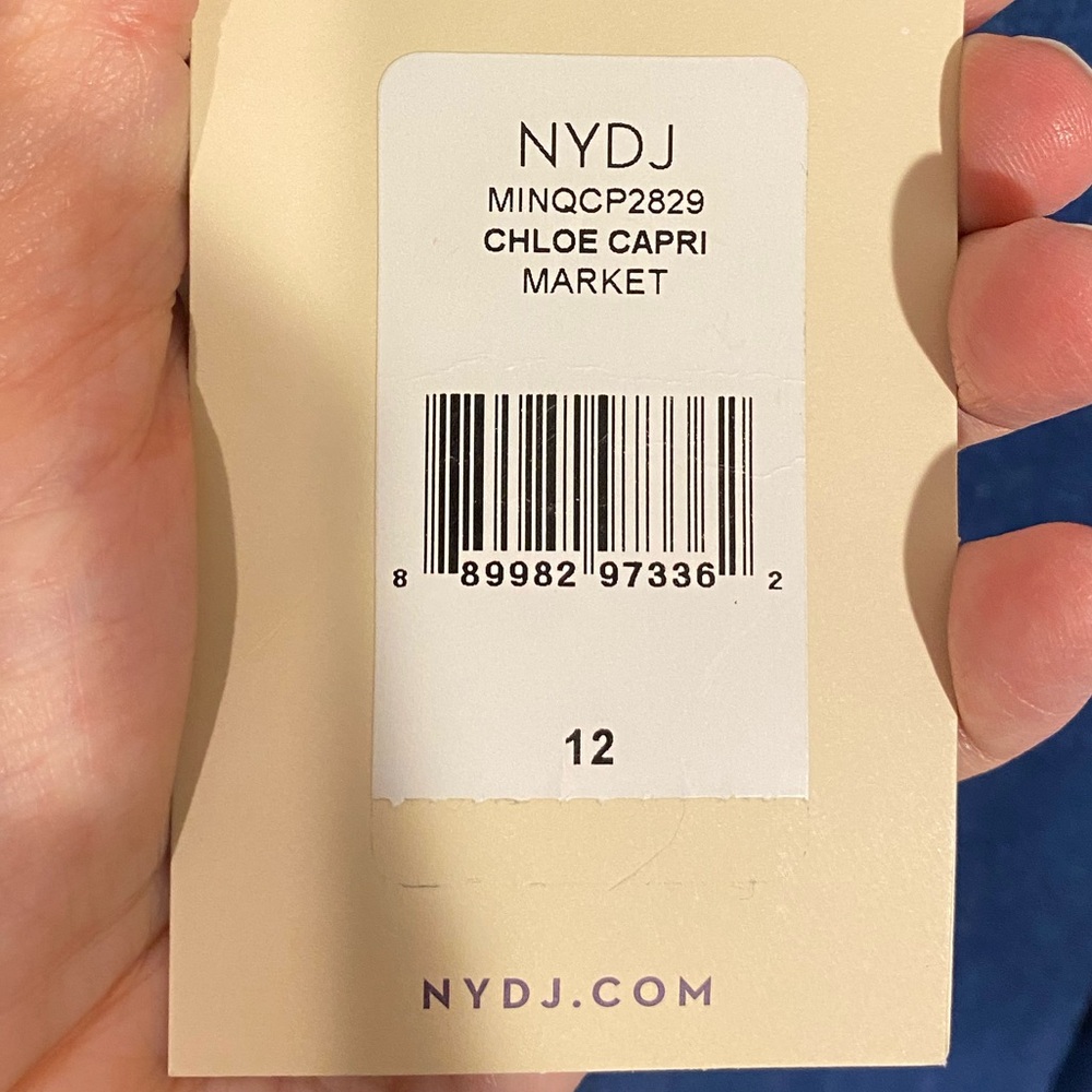 NYDJ Skinny High Waist Rolled Cuff Capri Jeans Chloe Lift Tuck Size 12 - Picture 7 of 14